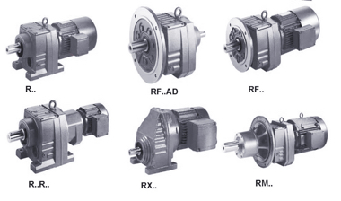 R series helical gear motor
